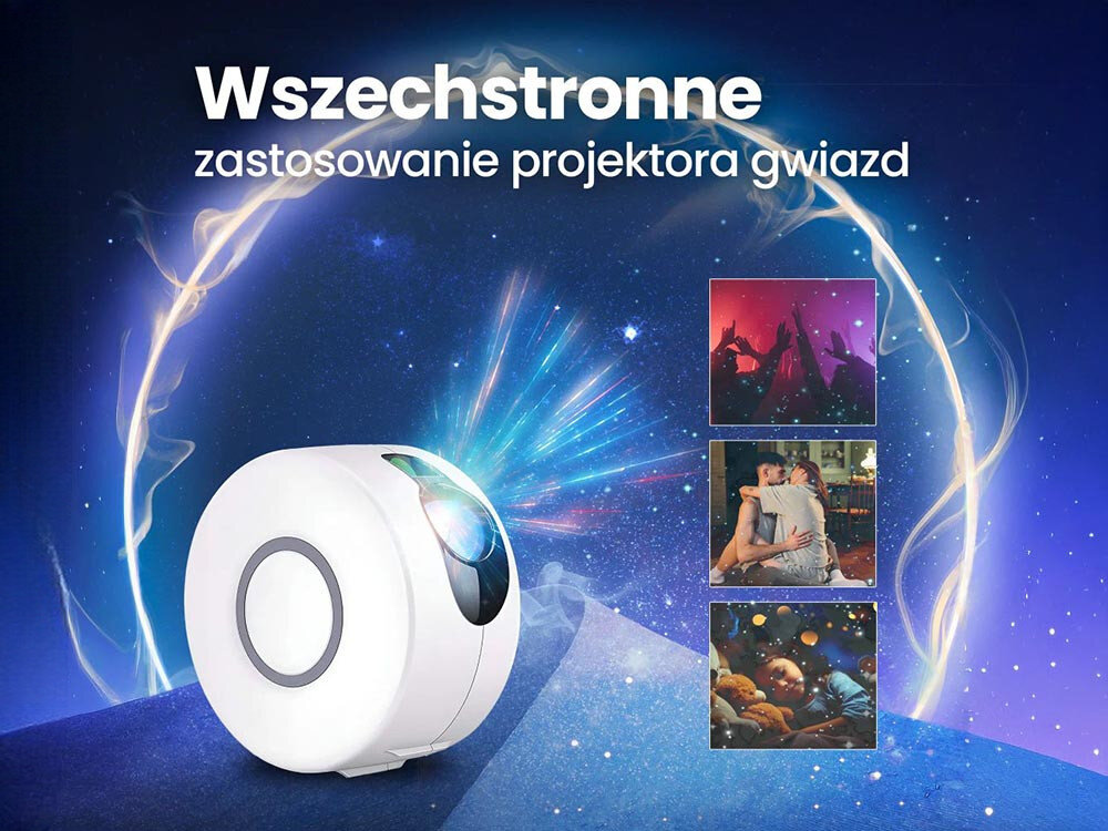 Projektor gwiazd EXTRALINK Home 08, dekoracja, impreza, lampka, prezent, Wszechstronne zastosowanie projektora gwiazd: imprezy, sypialnia, rodzina, romantyczne chwile.