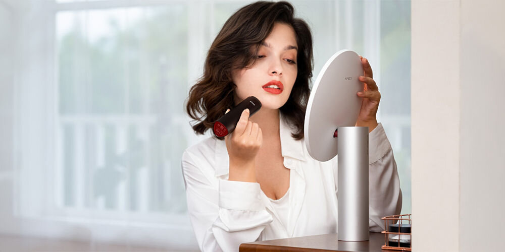 Lusterko kosmetyczne AMIRO Oath AML009N Biały komponuje się z kazdym wnętrzem design elegancki wyglad delikatny design klasyczna tonacja eleganckie praktyczne dopełni wystrój