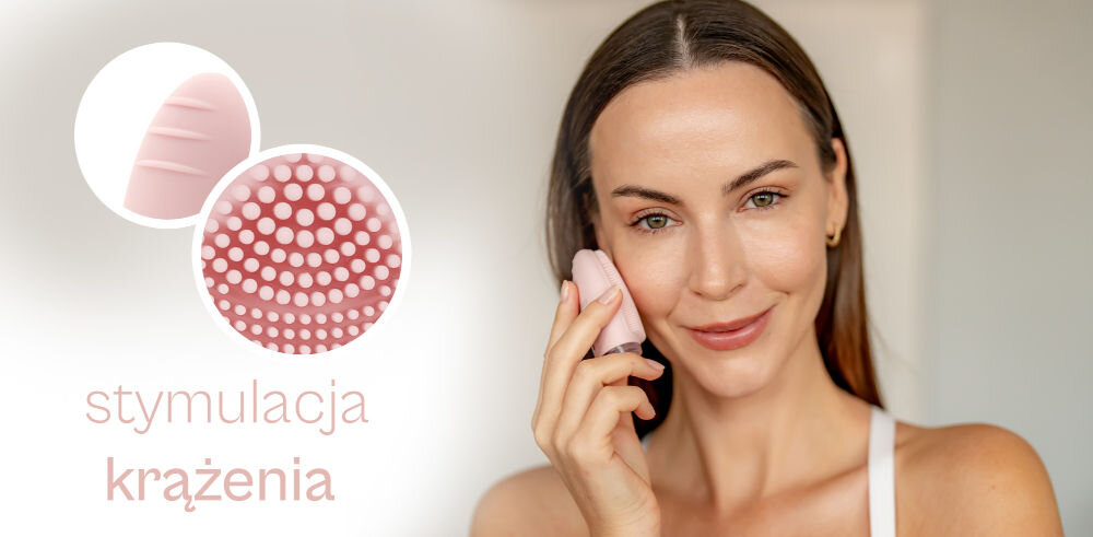 Szczoteczka soniczna do twarzy BEAUTIFLY Pure Light Basic stymulacja mikrokrążenia zdrowie promienny wygląd skóry poprawa elastyczności i odżywienia skóry tylna strona masaż wchłanianie produktów pielęgnacyjnych przednia skuteczne oczyszczanie skóry końcówki o długości 4-4,3 mm skuteczny masaż jednolite rezultaty