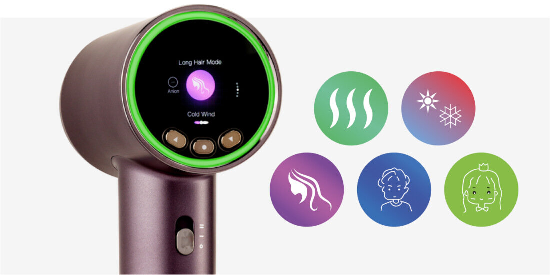 Suszarka do włosów BEAUTIFLY Hair Touch Flow Sense potrzeby stylizacja 5 trybów pracy