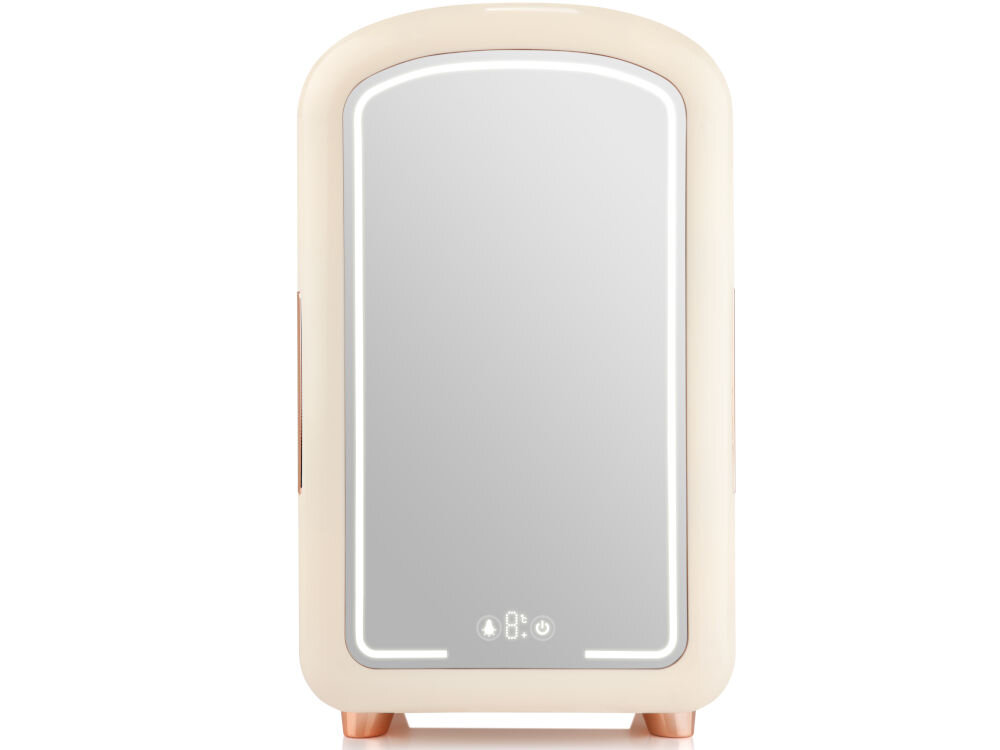 Lodówka kosmetyczna BEAUTIFLY Pearl Cosmetic Refrigerator With Led Mirror dbanie o higienę pielęgnacji skóry idealne warunki przechowywania kosmetyków chłodne środowisko ograniczenie rozwoju bakterii pleśni długowiecznośc skuteczność składników aktywnych czystość bezpieczeństwo praktyczne rozwiązanie