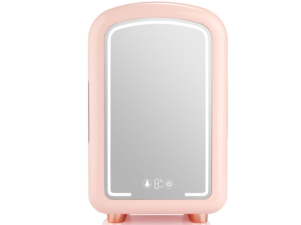 Lodówka kosmetyczna BEAUTIFLY Blush Cosmetic Refrigerator With Led Mirror czystośc dłuższa świeżość kosmetyków ochrona przed bakteriami wilgocią pleśnią przedłużona trwałość produktów lepsza jkość bezpieczeństwo użytkowania odpowiednie warunki przechowywania utrzymanie wysokich standardów higieny efektywności kosmetyków  