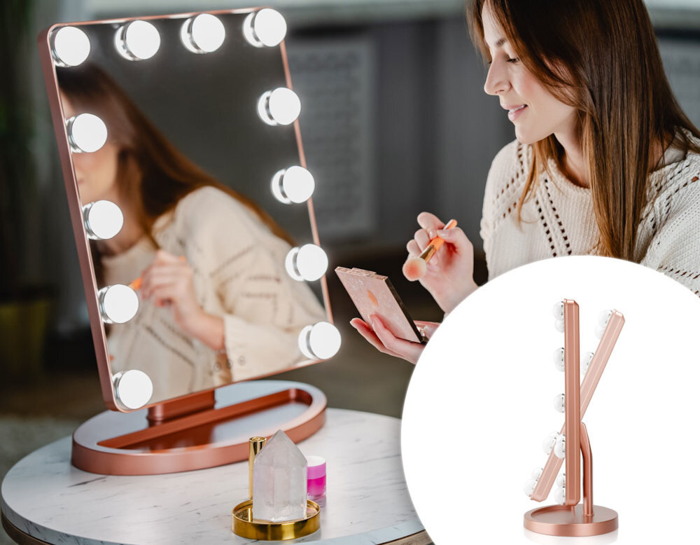 Lusterko BEAUTIFLY podświetlenie GLAMOURVUE eleganckie minimalizm design oświetlenie wybór możliwości pielęgnacja