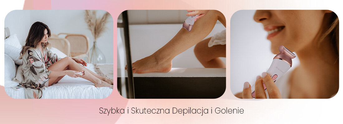 Depilator BEAUTIFLY 5W1 Beauty Silik 6w1 depilacja golenie preferencje dwie prędkości oświetlenie LED Wodoodporna konstrukcja IPX6 na mokro na sucho
