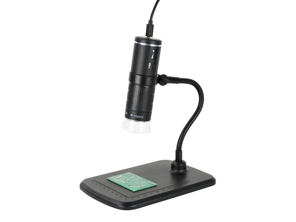 Mikroskop cyfrowy REFLECTA DigiMicroscope WiFi 2.0  do 1000-krotnego powiększenia w rozdzielczości Full HD (1920x1080 pikseli) statyw 