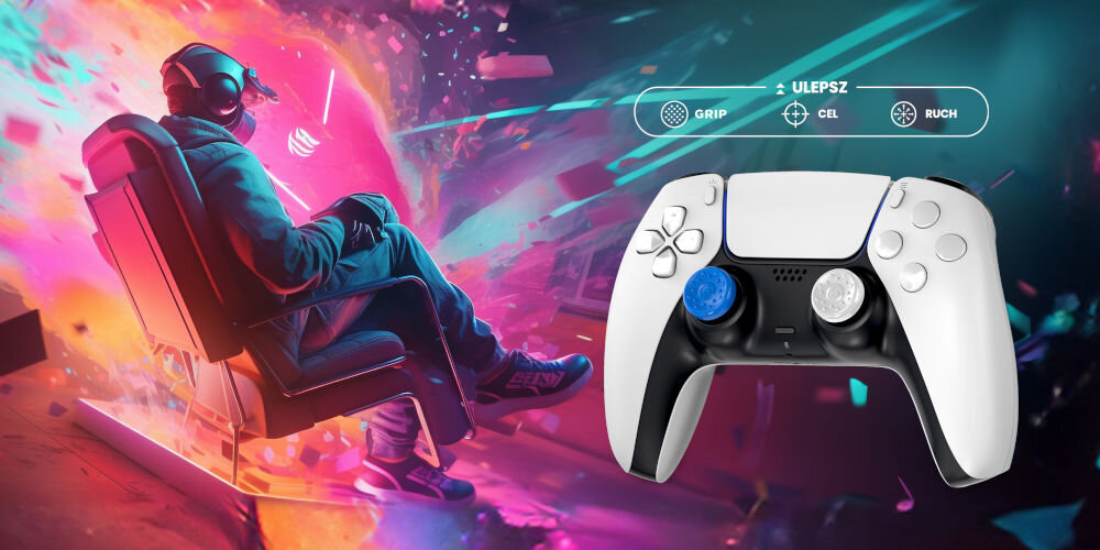 Nakładki na analogi KONTROLFREEK No-Slip do padów PS4/PS5 montaż instrukcja