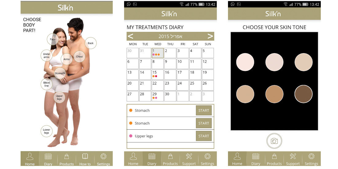 Depilator SILK'N IPL Infinity Fast H3103 darmowaAplikacja Silk’n Google Play Apple Store sesje planowanie monitorowanie kalendarz