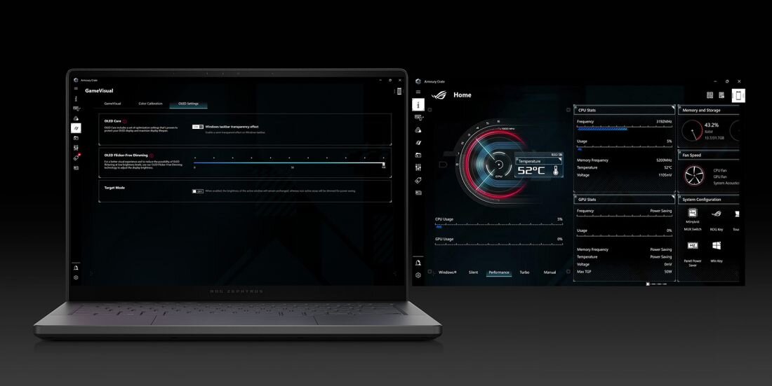 Laptop ASUS ROG Zephyrus G14 - OLED Care i Armoury Crate 