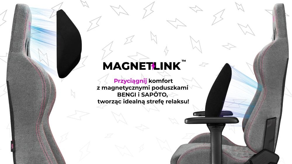 Fotel YUMISU 2050 Magnetic mocowanie magnetyczne rewolucja komfort dbalosc atuty