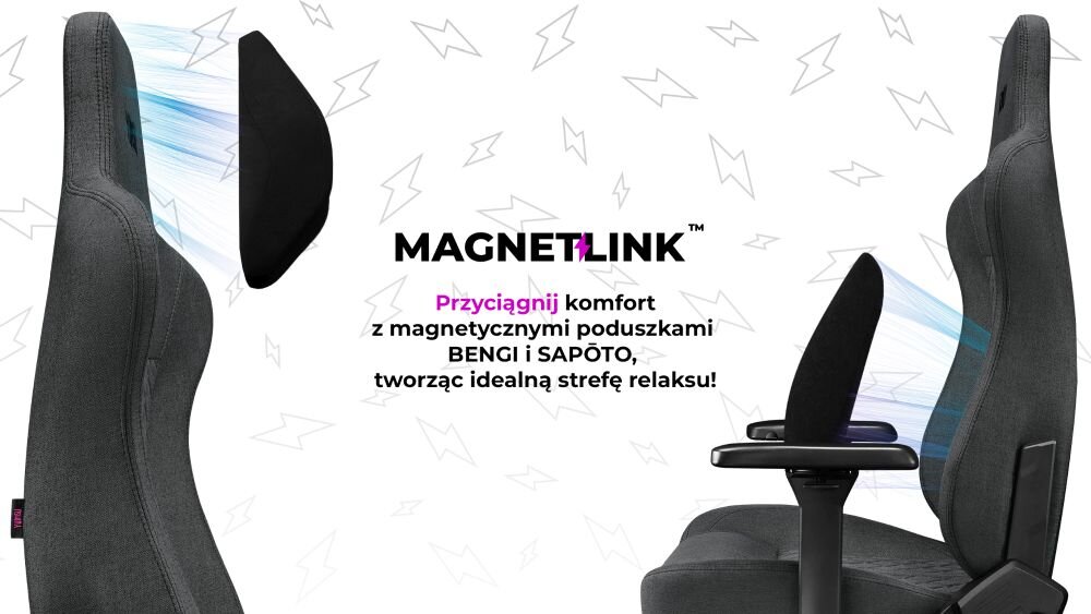Fotel YUMISU 2052 Magnetic mocowanie magnetyczne rewolucja komfort dbalosc atuty