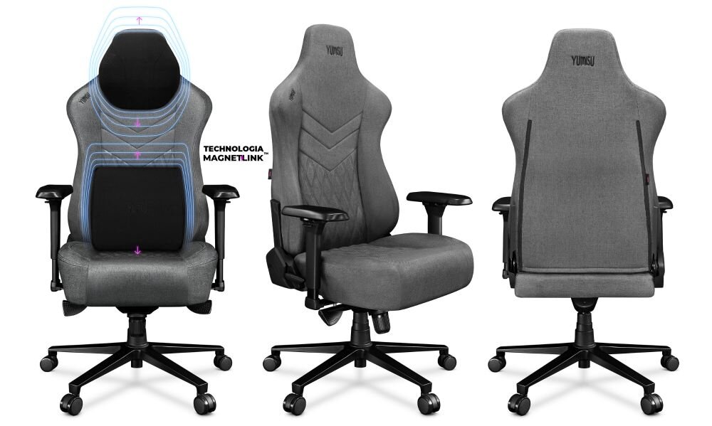 Fotel YUMISU 2053 Magnetic skóra naturalna minimalistyczny design 