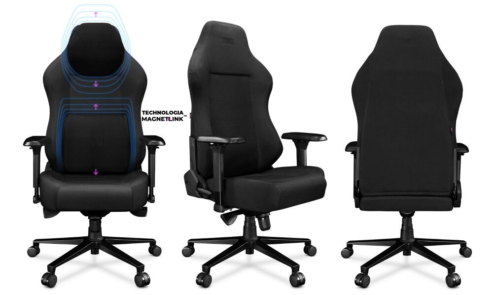 Fotel YUMISU 2054 Magnetic skóra naturalna minimalistyczny design