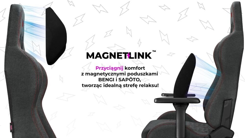 Fotel YUMISU 2050 Magnetic mocowanie magnetyczne rewolucja komfort dbalosc atuty