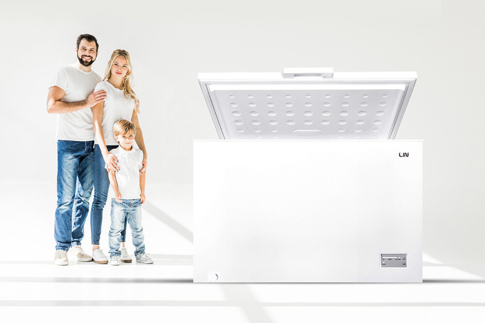 ZAMRAŻARKA LIN LI-BE1-290 mała kompaktowa wymiary pojemność 98 litrów wygoda użytkowania cicha praca komfortowe użytkowanie bez hałasu Lampki kontrolne druciany kosz Łatwa obsługa proste oraz wygodne sterowanie zewnętrzne kontrola panel sterowanie
