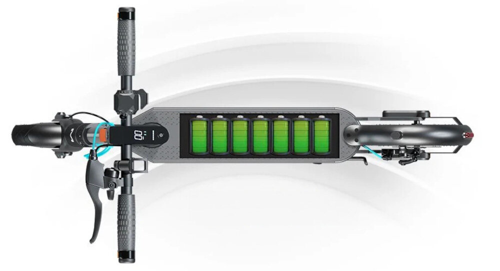 Hulajnoga elektryczna MOTUS Scooty 10 Lite GEN 5 Szary wydajny akumulator bateria pojemnosc 7,8 Ah zasig do 30 km brak szkodliwych substancji czas ladowania okolo 3-4 godzin