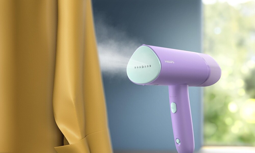 Parownica do ubrań (Steamer) PHILIPS Seria 3000 STH3010/30 parownica w użyciu, szybka, ciągly strumień pary