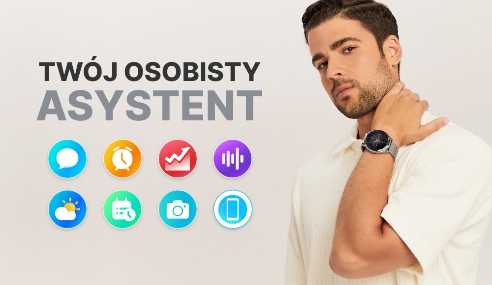 Smartwatch Forever Grand 2 ekran bateria czujniki zdrowie sport pasek ładowanie pojemność rozdzielczość łączność sterowanie krew puls rozmowy smartfon aplikacja