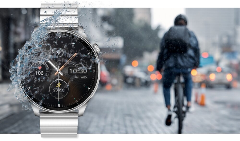 Smartwatch Forever Grand 2 ekran bateria czujniki zdrowie sport pasek ładowanie pojemność rozdzielczość łączność sterowanie krew puls rozmowy smartfon aplikacja