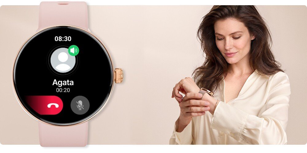 Smartwatch FOREVER Forevive 5 SB-365 ekran bateria czujniki zdrowie sport pasek ładowanie pojemność rozdzielczość łączność sterowanie krew puls rozmowy smartfon aplikacja
