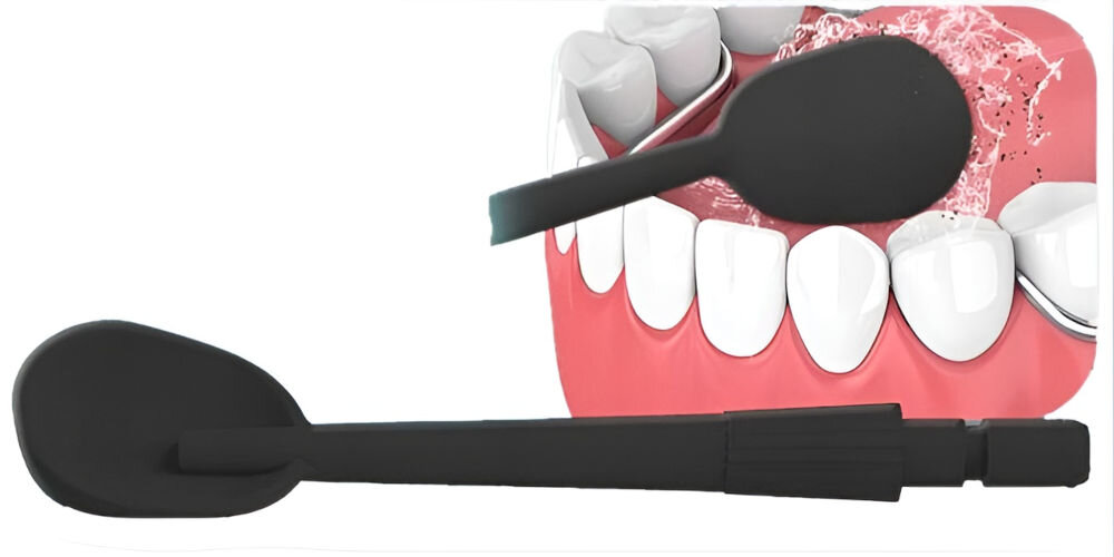 Końcówka do irygatora SHONA S200 Czarny (4 sztuki) (Dokładna higiena jamy ustnej) periodontyczna dysza delikatne impulsy wody dbanie o zdrowie dziąseł zapobieganie chorobom przyzębia dysza do czyszczenia języka usuwanie szkodliwych bakterii resztek jedzenia świezy oddech elegancki czarny kolor 