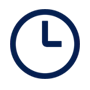 Ikona przedstawia ciemnoniebieski symbol lupy na białym tle.