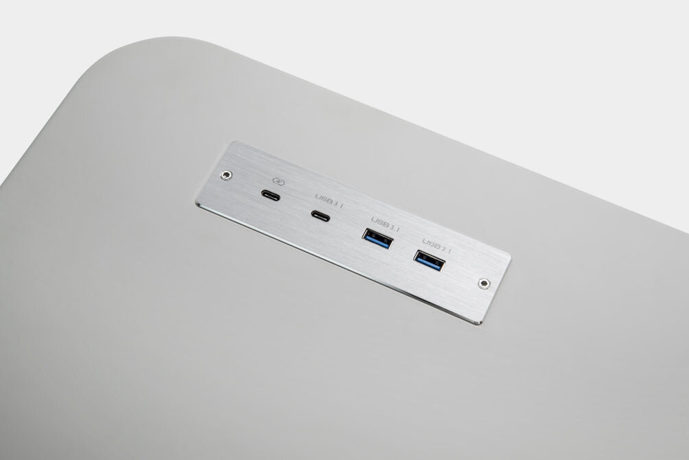 Biurko COUGAR Royal 150 Elite Biały wyrzymały wodoodporny blat gładki odporny na plamy ergonomiczna krawędź pulpitu minimalistyczny design