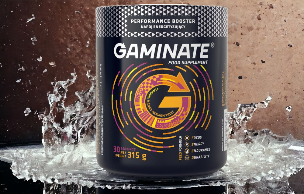 Suplement na koncentracje GAMINATE Energy Mango-marakuja 315 g poprawa koncentracji energii umyslowej poprawa zdolnosci poznawczej odzywienie mozgu 12 aktywnych skladnikow efektywne dzialanie