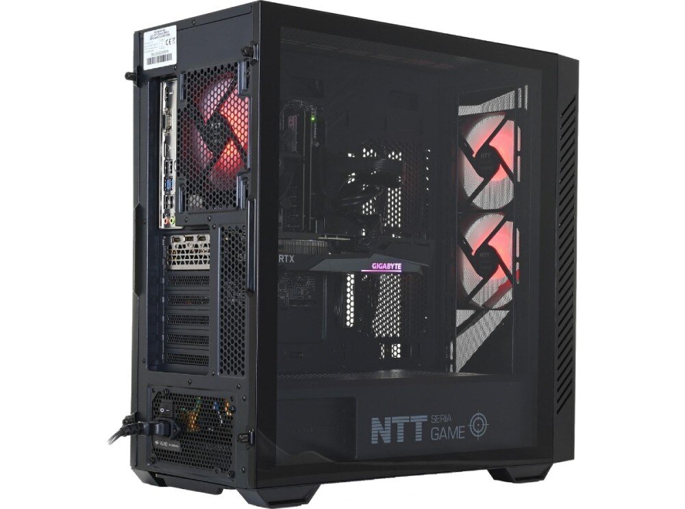 Komputer NTT Game Pro ZKG-I5R3050-TE24 i5-14400F 16GB RAM 1TB SSD GeForce RTX3050 Windows 11 Home porty złącza podłączenie