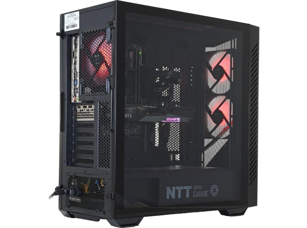 Komputer NTT Game Pro ZKG-I5R3060-TE24 i5-14400F 16GB RAM 1TB SSD GeForce RTX3060 Windows 11 Home porty złącza gniazda