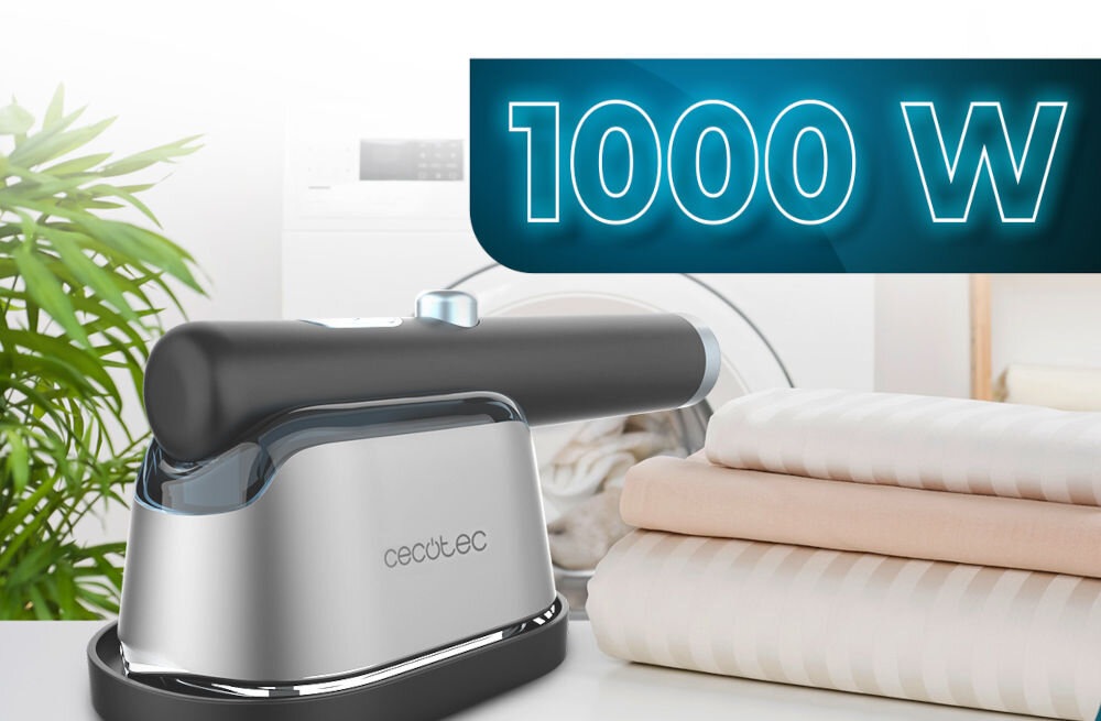 Parownica do ubrań (Steamer) CECOTEC Iron Hero 1000 Vital moc 1000 W szybkie efektywne prasowanie zdezynfekowane ubrania pozbawione nieprzyjemnych zapachów para o wydajnośco 25g/min duża moc wydajność pary prostsze bardziej wydajne prasowanie