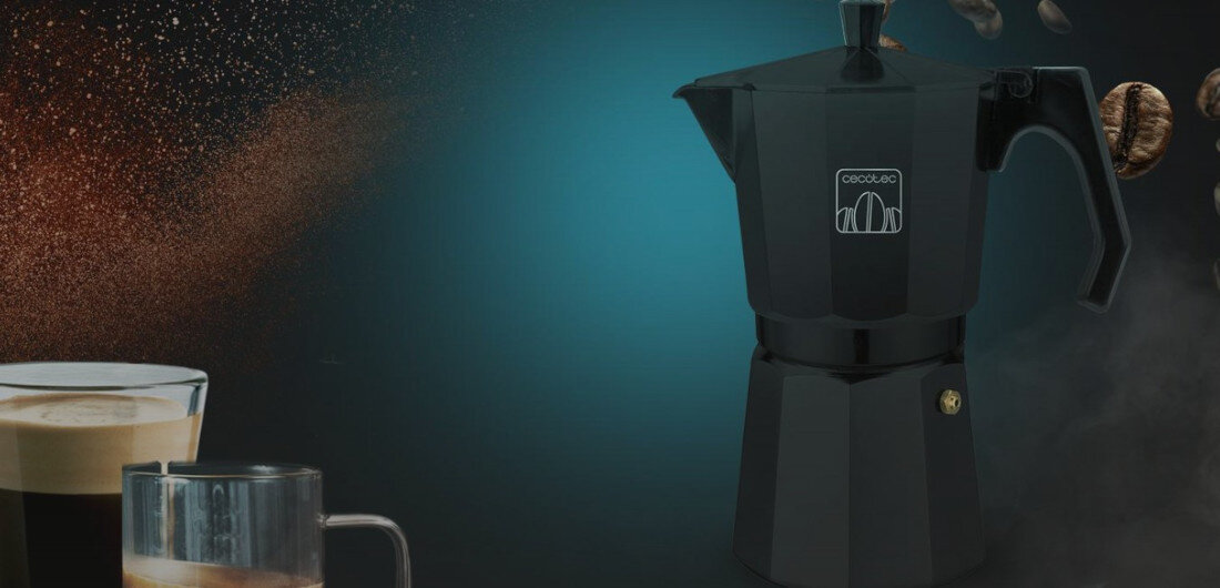 Kawiarka CECOTEC Moklassic 600 Czarny 300 ml wygląd prezentacja wizualizacja design Aromatyczna kawa na co dzień