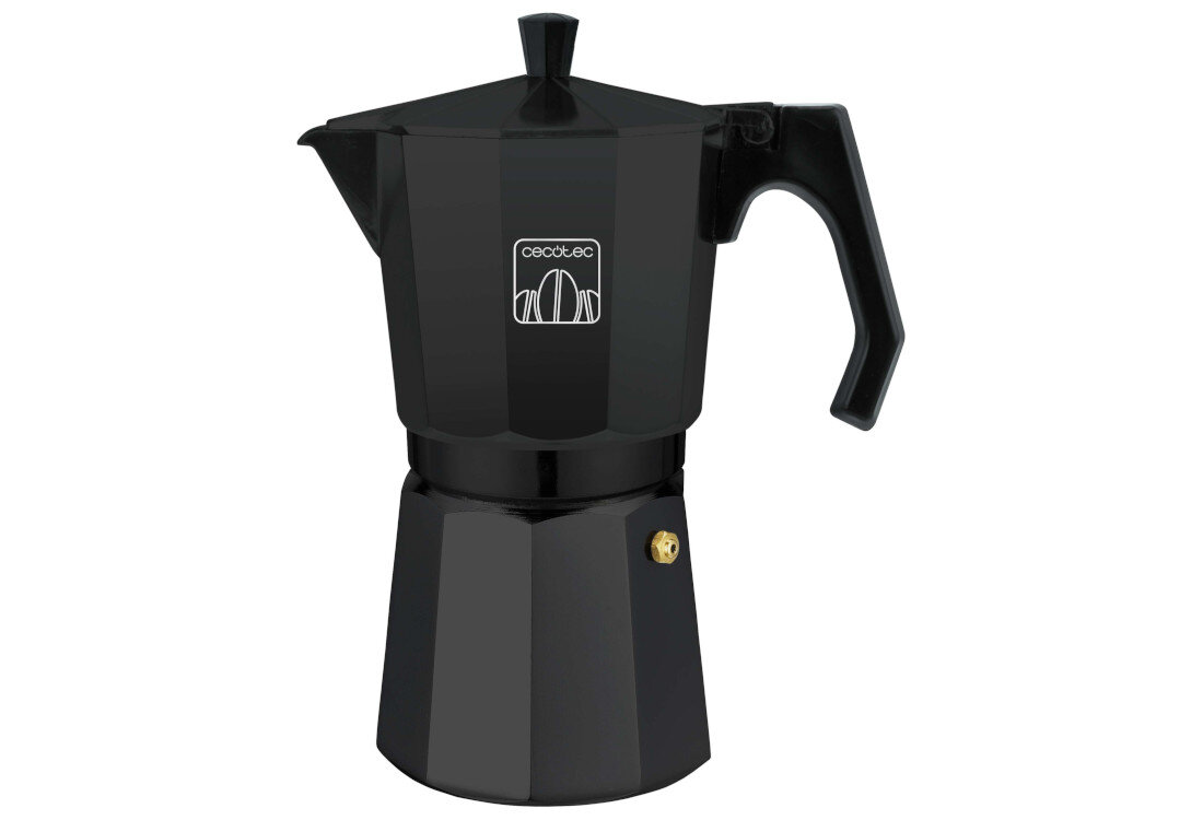 Kawiarka CECOTEC Moklassic 600 Czarny 300 mll Pewność i bezpieczeństwo Zawór bezpieczeństwa wskazuje właściwy poziom wody Silikonowa uszczelka bez strat aromatu