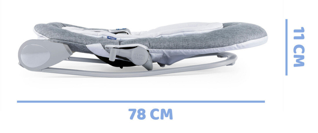 Bujaczek CHICCO Hoopla Moon Grey System Slide Wygodna konstrukcja składanie dwa przyciski waga miejsce