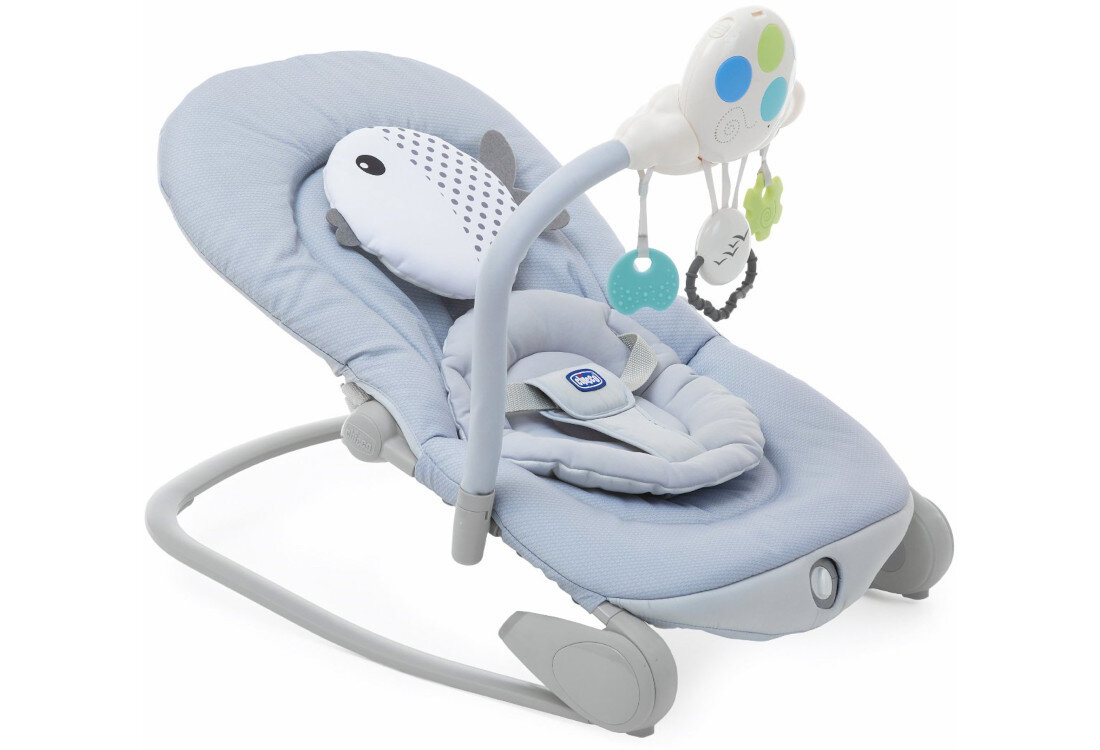 Bujaczek CHICCO Balloon Dots Kolorowe zawieszki rozwój manualny psychologiczny wzrok słuch dotyk materiały