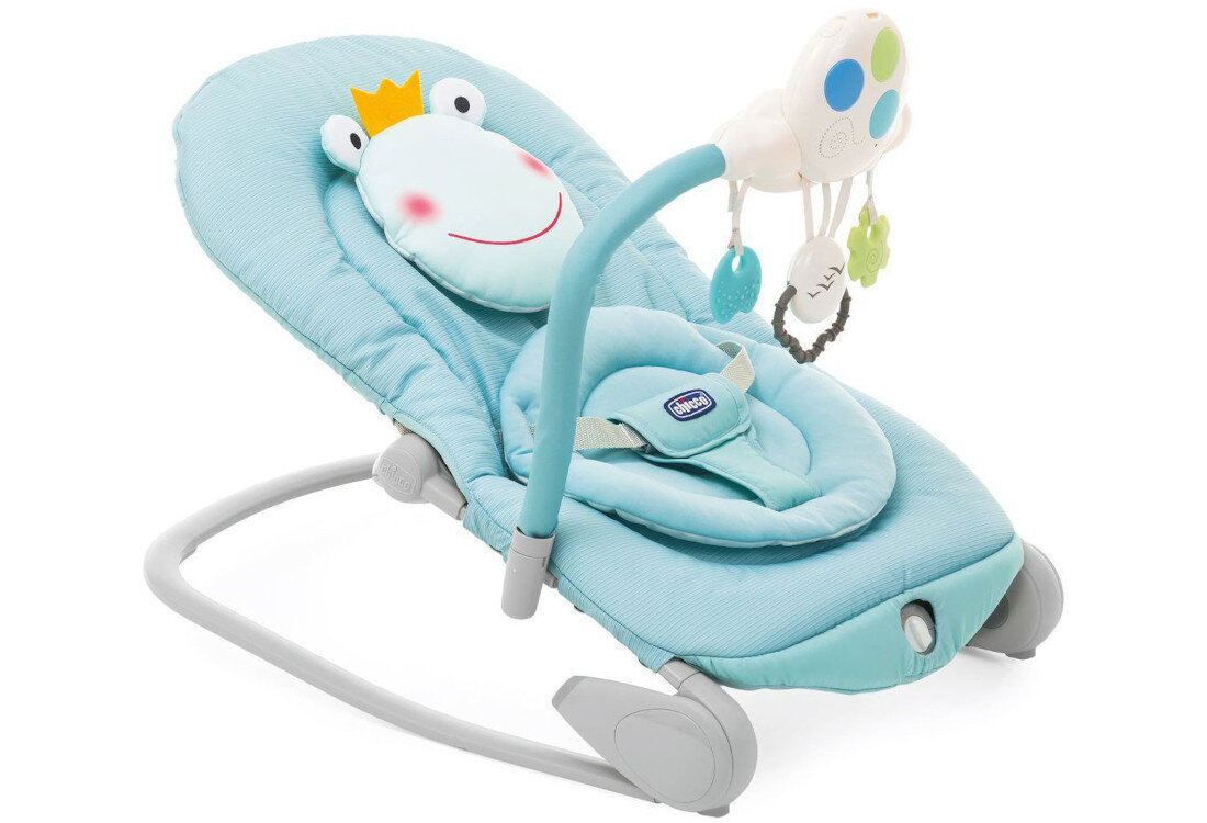 Bujaczek CHICCO Balloon Froggy Kolorowe zawieszki rozwój manualny psychologiczny wzrok słuch dotyk materiały