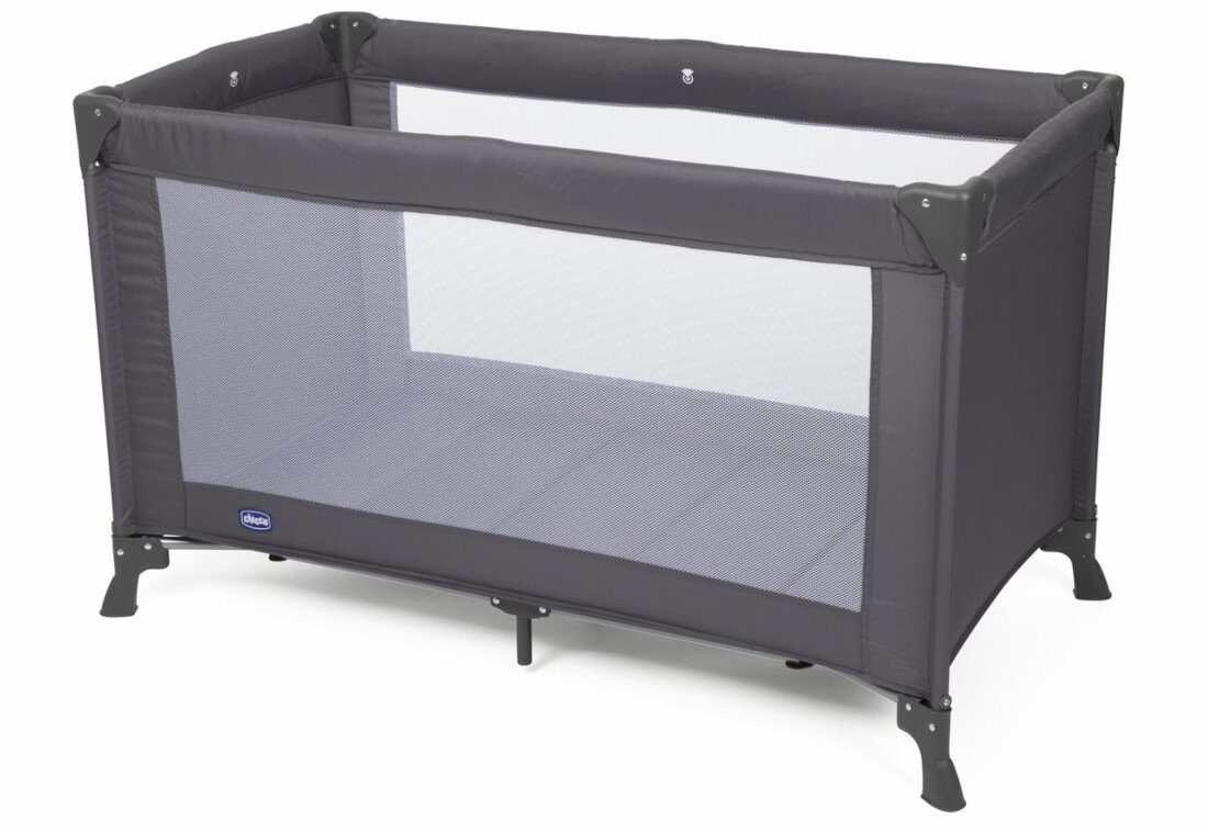 Łóżeczko turystyczne CHICCO Good Night Szary wentylacja Drobna siateczka przepływ powietrz komfort sen
