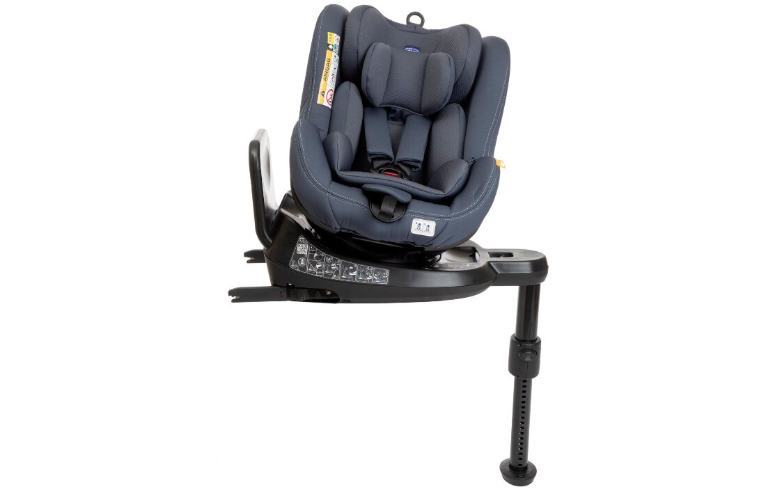 Fotelik samochodowy CHICCO Seat2Fit I-Size (0-18 kg) Granatowy optymalna wentylacja System cyrkulacji powietrza kanały wentylacyjne pokrycie tapicerka redukcja pocenia