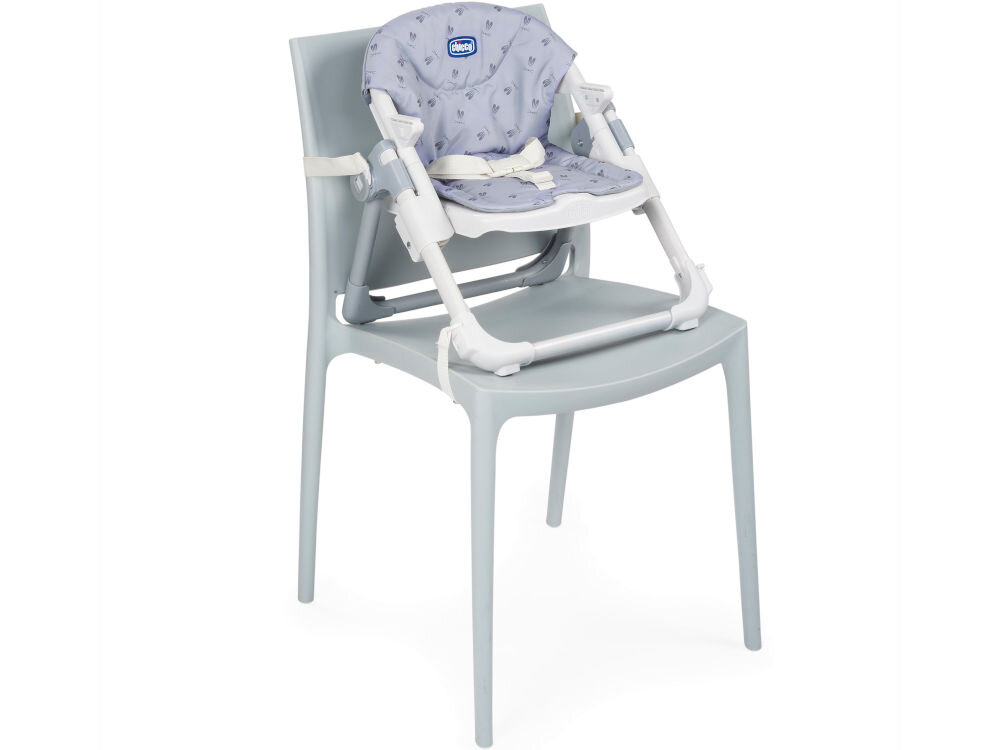 Krzesełko do karmienia CHICCO Chairy Bunny funkcjonalność stylowy design kompaktowa budowa estetyczne wykonanie nakładka na krzesło pierwsze krzesełko styl wygoda