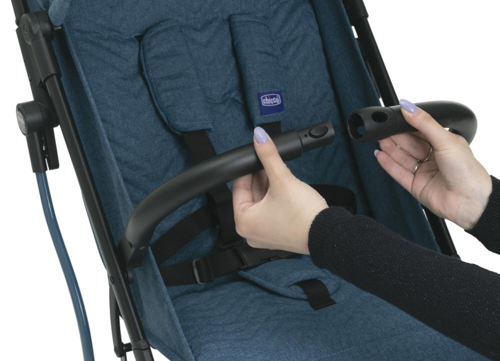 Wózek spacerowy Chicco Trolley Me Niebieski odpinany pałąk spacer przenoszenie element dodatek