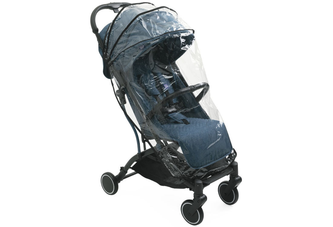 Wózek spacerowy Chicco Trolley Me Niebieski Okrycie przeciwdeszczowe ochrona osłona kolor kolorystyka