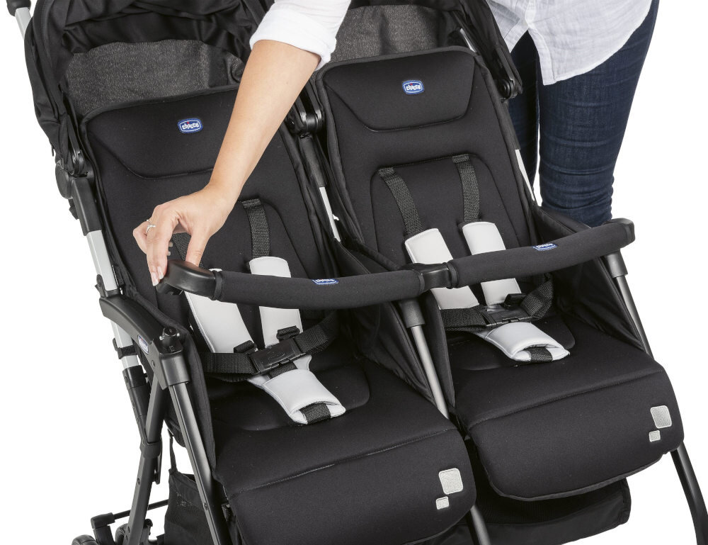 Wózek dziecięcy CHICCO Ohlala Twin Czarny Odpinany pałąk możliwości bezpieczeństwo