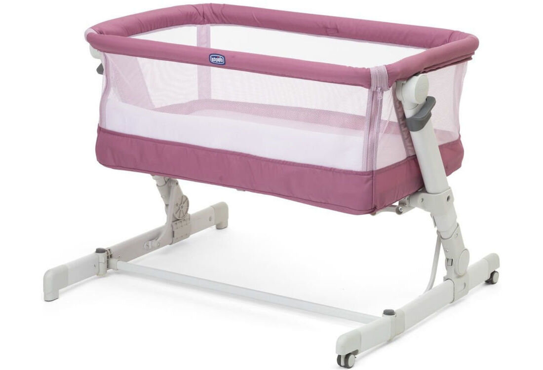 Łóżeczko dziecięce CHICCO Next2Me Pop-Up Różowy dwie nóżki kółka wygoda użytkowanie