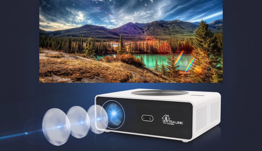 Projektor EXTRALINK Smart Life Vision Max - Szybka i wygodna łączność, projektor pod skosem