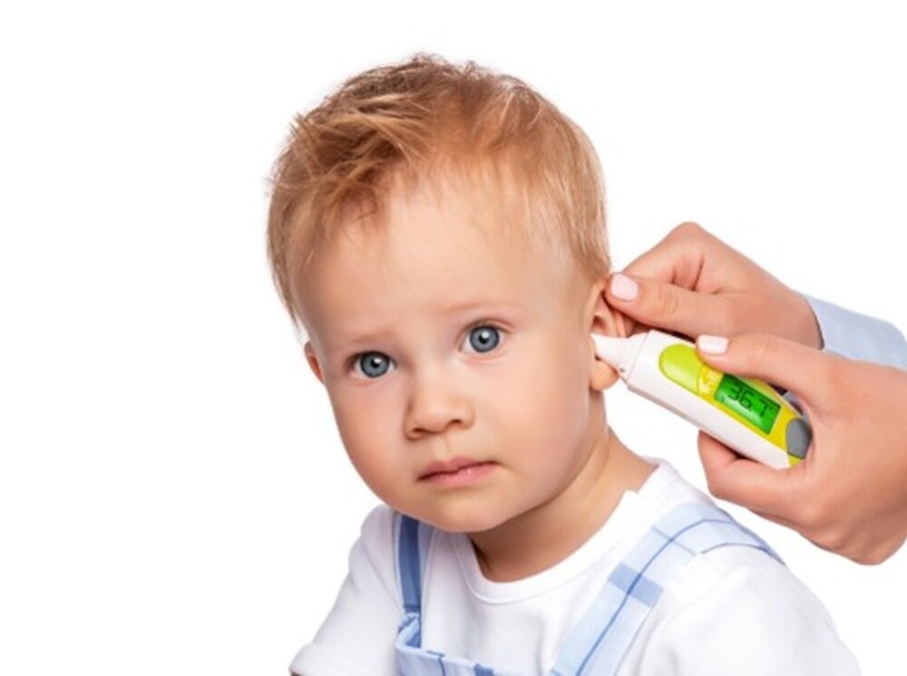 Termometr AGU BABY IHE3 Eaglet delikatna sonda do ucha, bez dyskomfotu, krótki kontakt z uchem