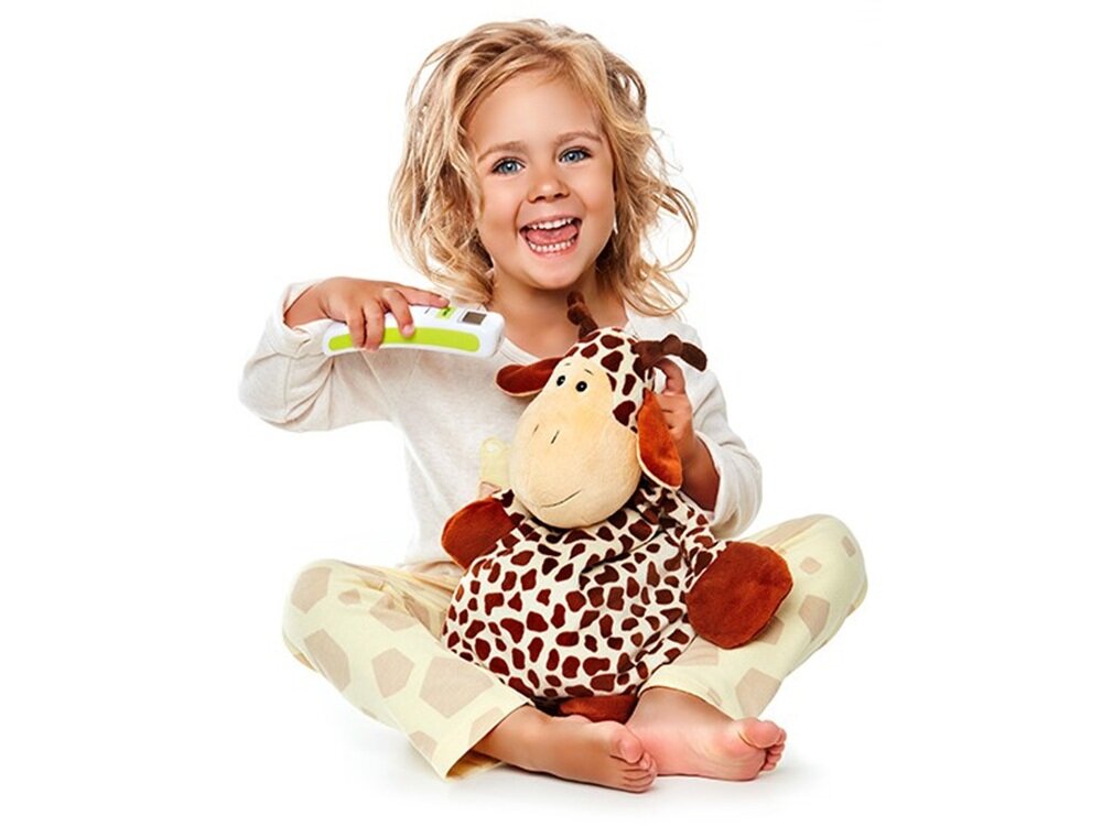 Termometr AGU BABY NC8 Giraffe szybkie i higieniczne użycie, szybki pomiar, czytelny wyświetlacz, wygoda