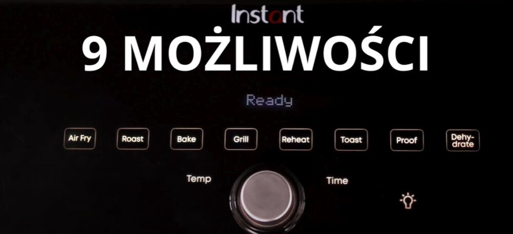 Frytkownica beztłuszczowa INSTANT POT Vortex Oven Plus Air Fryer Łatwość obsługi wskaznik informacja ustawienia czas funkcje temperatura kontrola