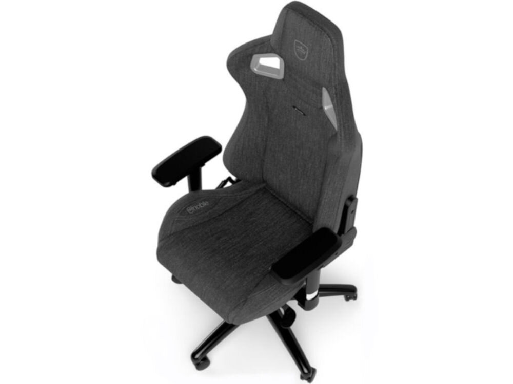 Fotel NOBLECHAIRS Epic TX Antracynt prezentacja fotela od góry na białym tle materiał tapicerki odporny na uszkodzenia mechaniczne rozciąganie zabrudzenia łatwy do czyszczenia estetyka funkcjonalność