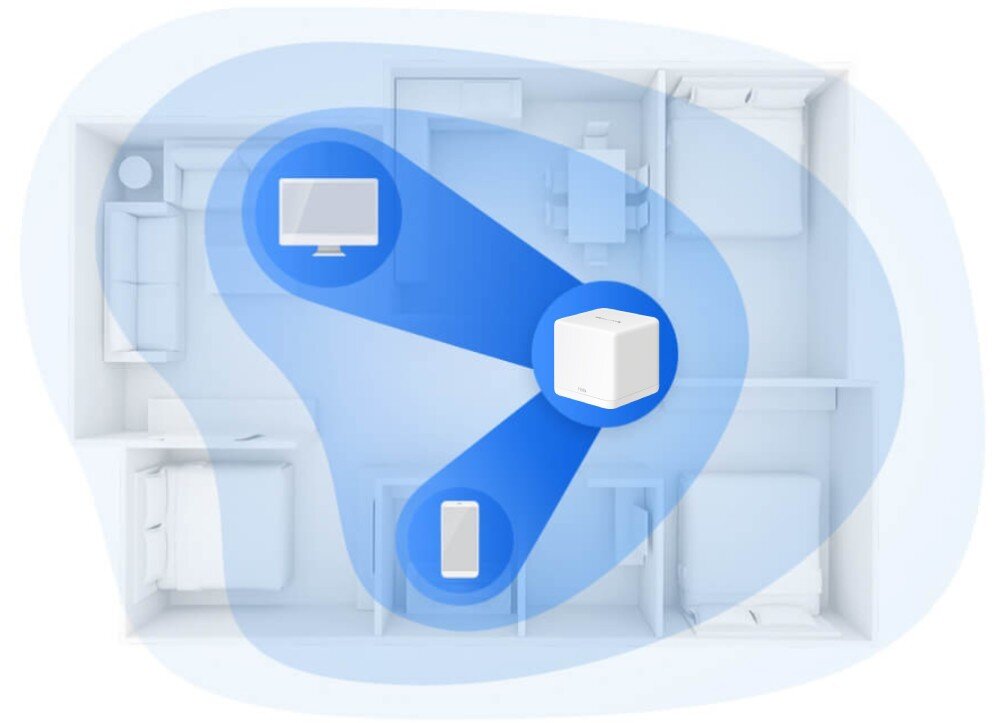 Router MERCUSYS Halo H60X 2.4 / 5 GHz (DualBand), Wi-Fi Mesh (2 szt.) płynny roaming Beamforming sygnał