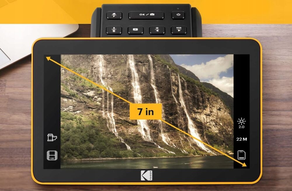 KODAK Slide N Scan Max ekran 7 cali TFT LCD regulowany podgląd zdjęć skaner