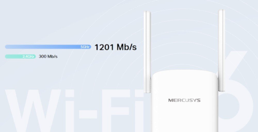 Wzmacniacz sieci MERCUSYS ME60X standard szybkość zastosowanie
